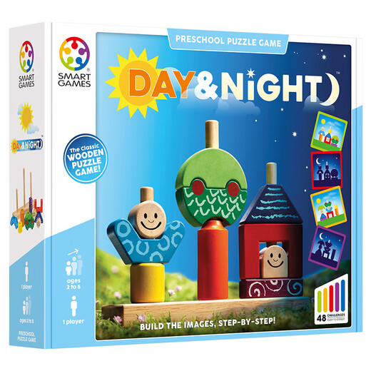SMART GAMES Day and Night Montessori early education building blocks educational toys for boys and girls birthday gifts for the beginning of school season 2 years old + Day and Night