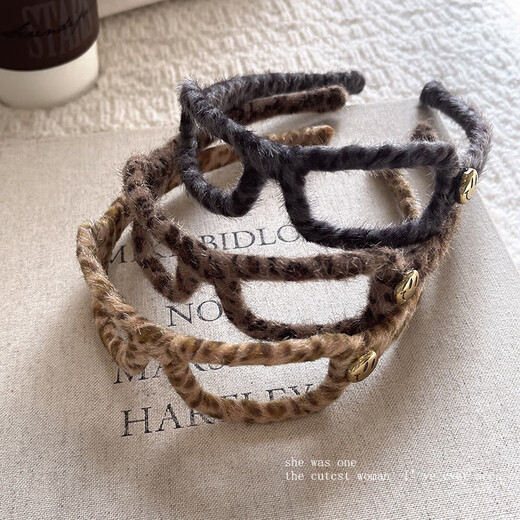 Leopard print glasses headband, high skull headband for women, 2025 new high-end hair accessories, versatile for going out, brown leopard print glasses headband, 1 pack