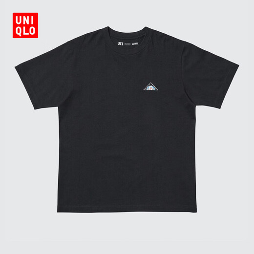 
Uniqlo men's clothing/same style UT Doraemon encounters Louvre printed short-sleeved T-shirt 480136 09 Black M /170/92A