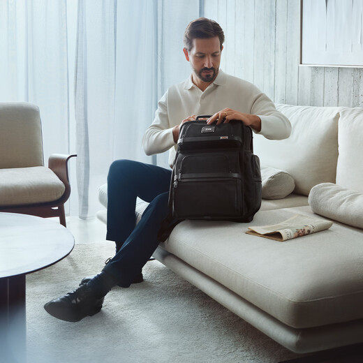 TUMI/TUMI Alpha3 first released Alpha 3 series men's classic business commuter backpack computer bag black/02603580D3