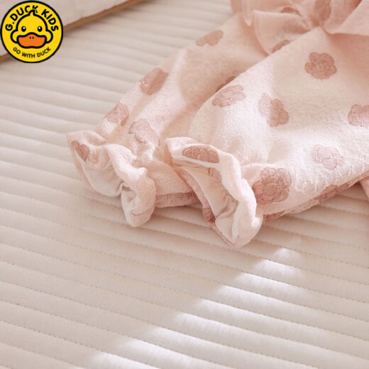G.duck little yellow duck spring and autumn baby jumpsuit new Chinese style baby girl cheongsam newborn full moon one-year-old gift outer wear double layer leather pink rose jumpsuit 59cm 59 (5-10Jin Jin equals 0.5kg suitable)