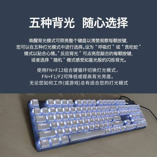 罗技（Logitech） K845 有线机械办公键盘 游戏电竞 朋克复古键盘外设电脑笔记本节日礼物 diy个性键帽 K845（红轴）+白巧克力键帽