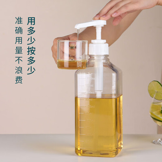 Baijie squeeze bottle food grade fructose syrup squeeze bottle sugar pressure bottle milk tea jam bottle condiment bottle press bottle 1600ml
