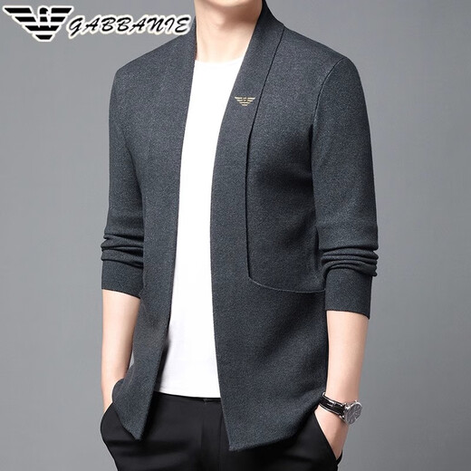
FALAMONE Armani wool knitted cardigan sweater middle-aged men Korean style fashion casual autumn new trendy jacket GA/A88002 black M 165