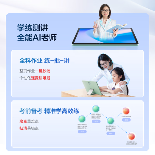 Xiaodu learning machine K16 renewed version (6+256GB) 11-inch paper-like screen, kindergarten, primary school, junior high school and high school synchronous learning course AI precision, tutoring machine, learning tablet Xiaodu K16 Gaosi mathematics version 6+256GB