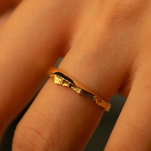 Jiaye Beautiful Mountain Ring 18K Gold Pure Gold 999 Gold Couple Ring Mountain Peak Ring Rizhao Jinshan Mount Kailash For other peaks/circle numbers, please contact customer service
