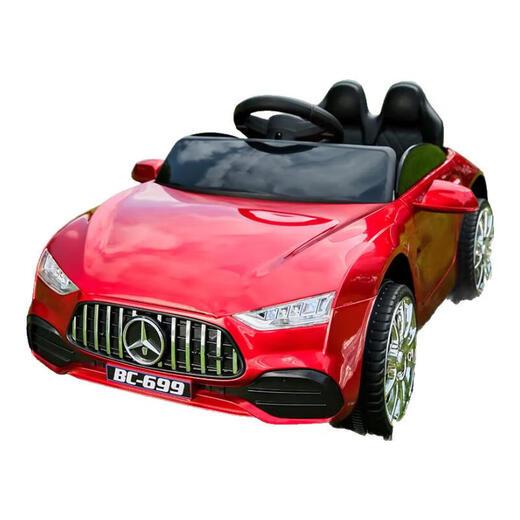 Children's electric car four-wheel car remote control toy car child can sit large baby stroller rechargeable music red single drive bluetooth music remote control large battery