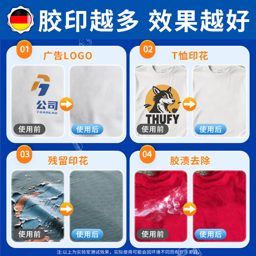 Tongbain clothes logo remover printing glue remover trademark remove hot stamping clothing pattern heat transfer glue remover cleaning agent 100ml 1 bottle