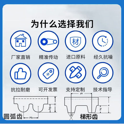 
Rubber synchronization belt HTD15528M15608M15688M toothed transmission belt belt HTD1552-8M 75mm