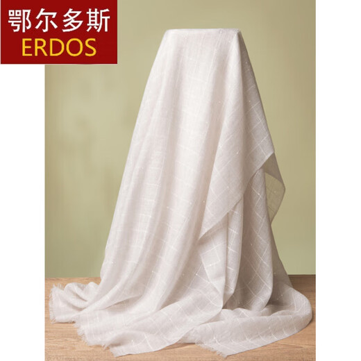 Erdos Ordos Pure Cashmere Scarf Buff y color de otoño Bloque de color solar delgado Anillo de vellón Sala de aire acondicionado Shawl