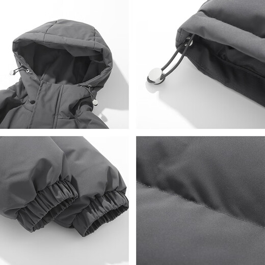 GENIOLAMODE cotton coat men's Korean style hooded casual comfortable bread coat solid color versatile warm jacket