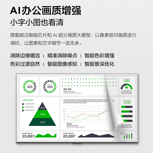 TCL75-inch conference TV tablet all-in-one wireless projection 4K ultra-clear mobile ultra-thin conference room non-touch display office home training commercial teaching large screen N75A