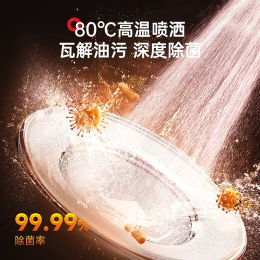 Panasonic Desktop Dishwasher Small Household 5 Sets Free of Installation Intelligent Cleaning 80 High Temperature Sterilization Large Capacity H5D NP-A6SHH5D 6 Sets or Below Gray