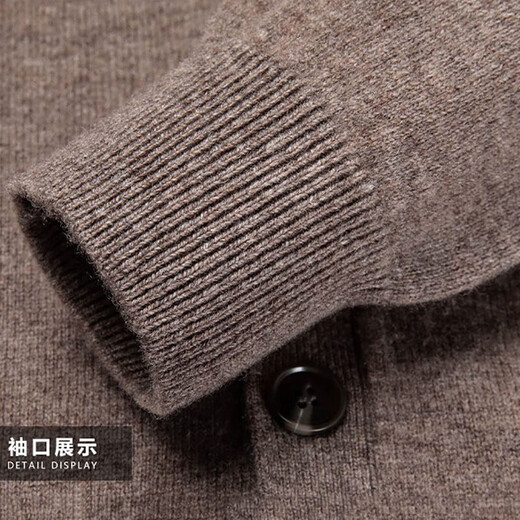 JASONWOOD high-end brand cardigan men's 100% wool knitted cardigan men's autumn and winter V-neck casual sweater winter men's black and red autumn and winter style ready stock 2XL recommended 150Jin Jin equals 0.5kg -170Jin Jin equals 0.5kg