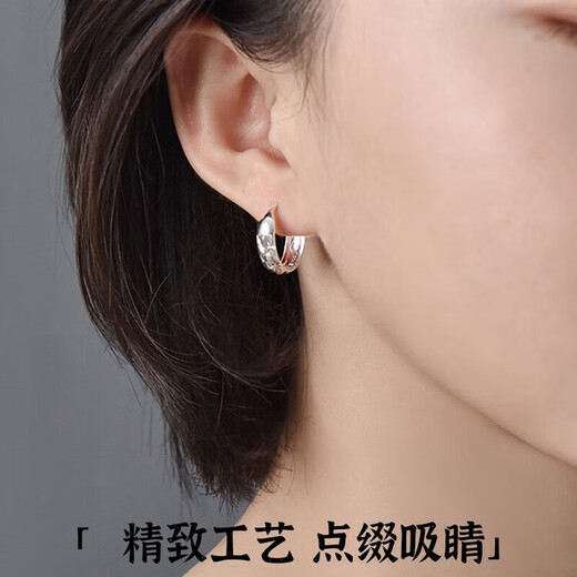 Qingaizu sterling silver 999 earrings for women, new Chinese style baby's breath earrings, fashion jewelry, birthday gifts for girlfriends