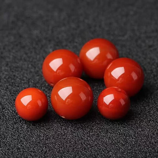 South red agate loose bead bracelet with beads DIY handmade single bead bracelet accessories jewelry birth year transfer beads round beads South red agate 8mm 5