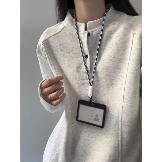 NASA MARVEL American right shoulder polo shirt sweatshirt for men and women, autumn henley collar long-sleeved T-shirt cleanfit inner layering shirt white gray M