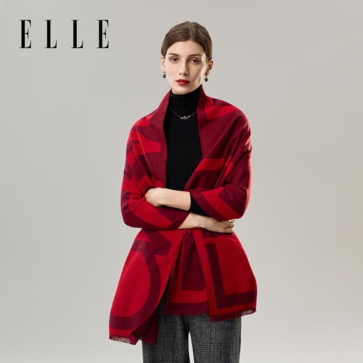 Elle [подарочная коробка] Шаль для женского офиса теплый и модный универсальный шарф и шарф Новые зимние подарки День учителя