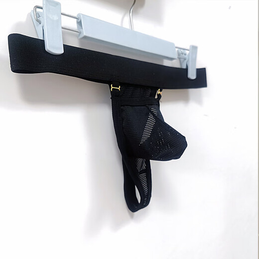 BUFFNY men's underwear high-cut breathable fine mesh thong U-convex comfortable mesh sexy T-pants white 2XL