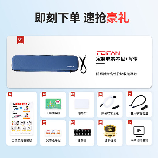 
FEIFAN Flying Organ 37 keys for adult professional performance grade primary school students special wind instrument for children beginners