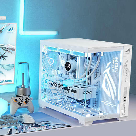 ASUS (ASUS) ASUS ROG family bucket AMD Ryzen R7 9800X3D barebone game console 7800X3D ASUS complete machine Fubuki Hime sea view room assembly computer 9700X barebone + 32G + 5.0 solid state | Xiao Fubuki version