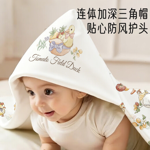 Aibaoxi baby quilt autumn and winter newborn quilted quilt swaddle towel anti-jump sleeping bag blanket Ye Mengyou painted S854