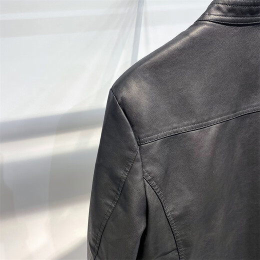 ROMON selects men's youth autumn and winter leather jackets Korean style motorcycle PU leather jackets plus velvet jackets men's trendy clothes black regular 3XL 160-170Jin Jin is equal to 0.5 kg