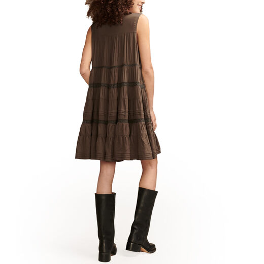 LUCKY BRAND Women's Everyday Swing Mini Dress Raven Small