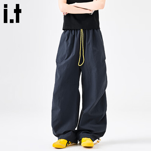 CHOCOOLATEit outdoor quick-drying paratrooper overalls men's 2025 autumn thin loose straight casual pants Navy XL