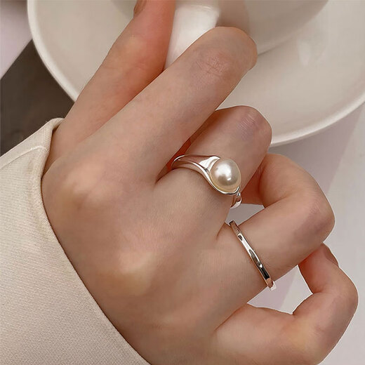Laomiao silver ring S925 high-end pearl ring S925 high-end pearl ring No Specifications