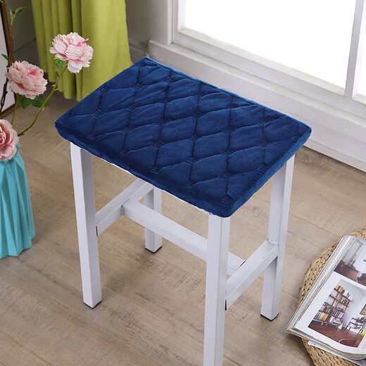 Thickened rectangular stool cover rectangular stool cushion primary school student stool cover dressing table stool cover piano stool cover gold velvet fabric plain purple rectangular 25x35cm edging cloth 5cm