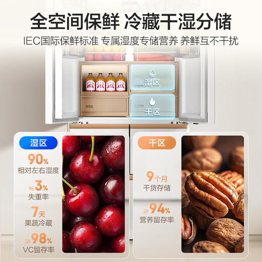 Haier's top-of-the-line machine, Mailang 512Ultra+, five-door AI fully automatic ice making French ultra-thin household refrigerator BCD-512WGHMDBGVSU1