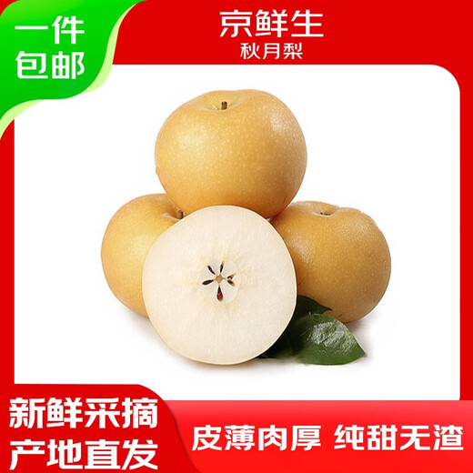 Jingxiansheng Shandong Yantai Laiyang Qiuyue Pear Net weight 4Jin Jin is equal to 0.5kg Single fruit 200g+ Fresh fruit Straight from the source
