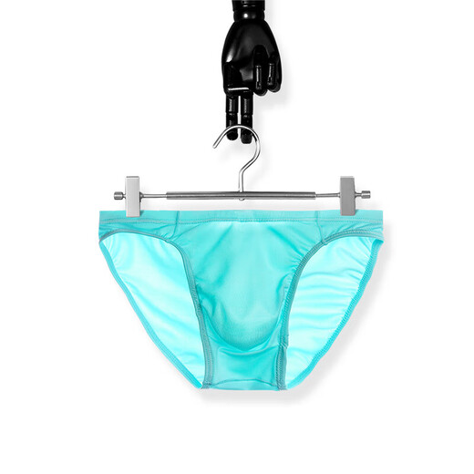Informes de ropa interior para hombres Seda de hielo transpirable y sexy delgada u convexa transparente pantalones cortos de cintura baja de una pieza blanca 1 l l