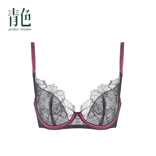Atelier intimo Xunyou series eyelash lace women's underwear bra Daihei-3/4 cup single bra 80B