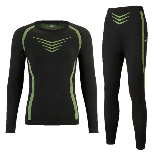 Bimai 2025 Otoño e invierno Nuevos deportes Traje cálido intensivo Traje cálido Sports Marathon Yoga Fitness Juego de fitness oscuro/verde fluorescente [macho] XL