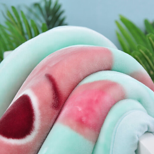 Other baby blankets, newborn blankets, children's double-layer thickened quilts, autumn and winter baby cloud blankets, kindergarten nap quilts, big-eared rabbits 1526 blue 1.2 kg 110*140