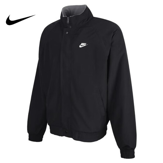 Nike Men's Winter Polar Fleece Lined Woven Casual Stand Collar Sports Fitness Jacket FZ0657-010 FZ0657-010 S