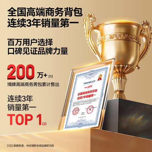 Bopai Backpack First Layer Cowhide Business Backpack Men's 16-inch Computer Bag Travel School Bag Holiday Gift for Husband