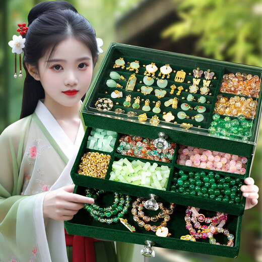 Le Aixiang – coffret de bijoux pour enfants, coffret cadeau d'anniversaire, princesse, jouet pour fille de 3 à 6 ans, perles de bracelet faites à la main