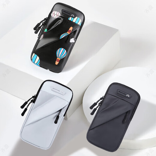 Shanyouyuan running mobile phone arm bag mobile phone bag sports fitness arm cover outdoor equipment storage wrist bag wrist arm multi-function black - single function model for use within 7 inches