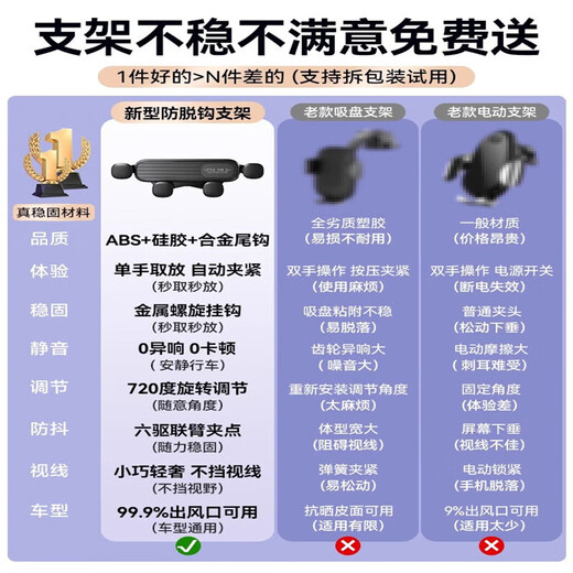 Xushansi mobile phone car holder air outlet special car support navigation fixed car interior new LX-02-2 with silicone sports arm bracket