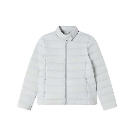 Jing Tokyo Made Down Jacket Women's Thin, Fashionable and Versatile 25 New Winter Style Thick Warm Jacket Soft Mist Gray M