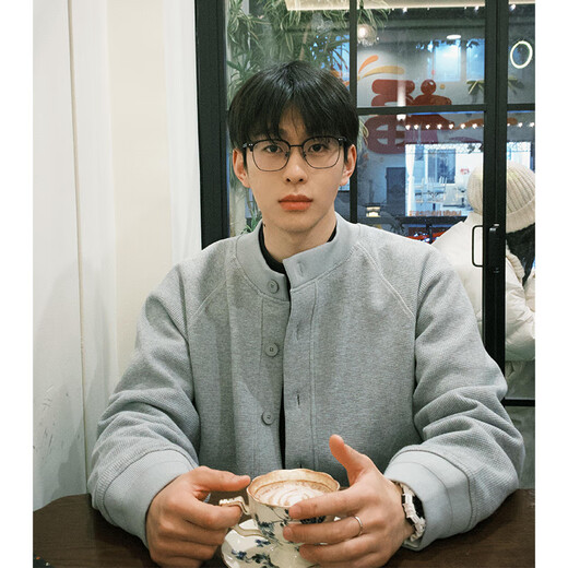 Du Xiaoxian American retro gray Henry collar cardigan sweatshirt men's spring and autumn trendy brand high-end handsome cleanfit jacket black XL recommended 120-140Jin Jin equals 0.5 kg