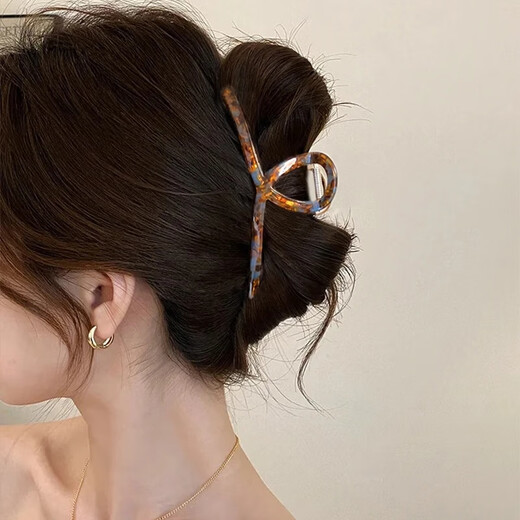 Chimera (CHIMERA) simple acetate plate shark clip high-end hairpin hair grab clip back head plate hair accessories headdress girl birthday gift