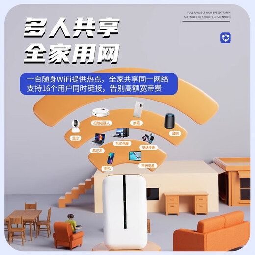 Bei Caijie's 2025 pre-storage-free 5G wireless Gigabit unlimited traffic mobile portable wifi three-network universal high-speed network newly upgraded broadband portable car general traffic full Netcom flagship version - free 1-year traffic - high-speed dual-band dual-core