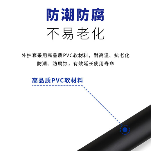 Minxing Cable 1.5 square copper core wire three core 3*1.5 square national standard copper wire sheathed soft wire ZC-RVV-3*1.5 square-1 meter