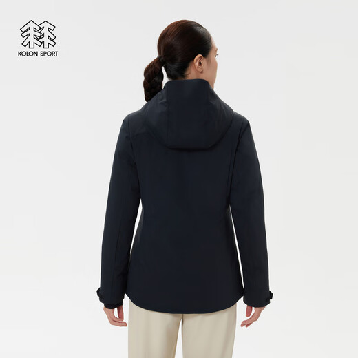 KOLON SPORT Waterproof, Windproof and Breathable Down Jacket Women's Lightweight Hooded Waist Down Jacket