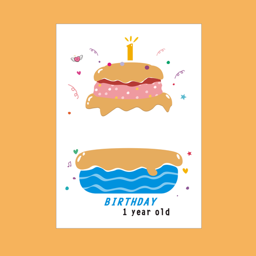 Wing Ying's baby's one-year-old hand and foot print painting, cute cake, birthday arrangement, commemorative gift, creative foot print and 100th day gift, one-year-old hand and foot print photo frame, a set