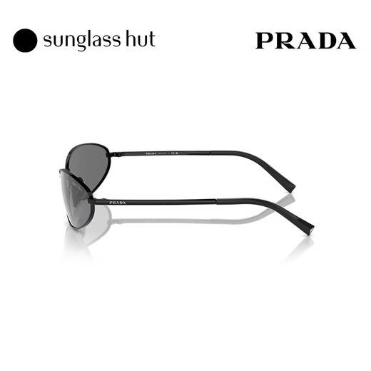 PRADA/Prada sunglasses women's sunglasses oval glasses 0PR A59S black frame/silver gray mirror lens 1AB60G